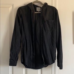 American Eagle Hooded Denim Shirt (S)